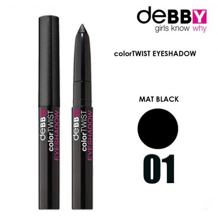 Debby color twist ombretto stick '01 mat black