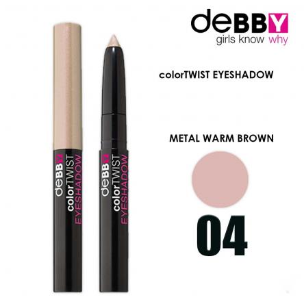 Debby color twist ombretto stick '04 metal warm brown