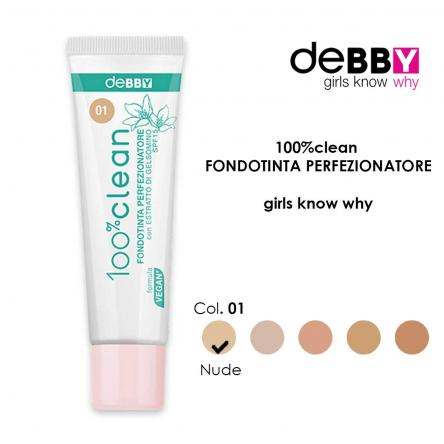 DEBBY FONDOTINTA 100% CLEAN PERFEZIONATORE 01 nude