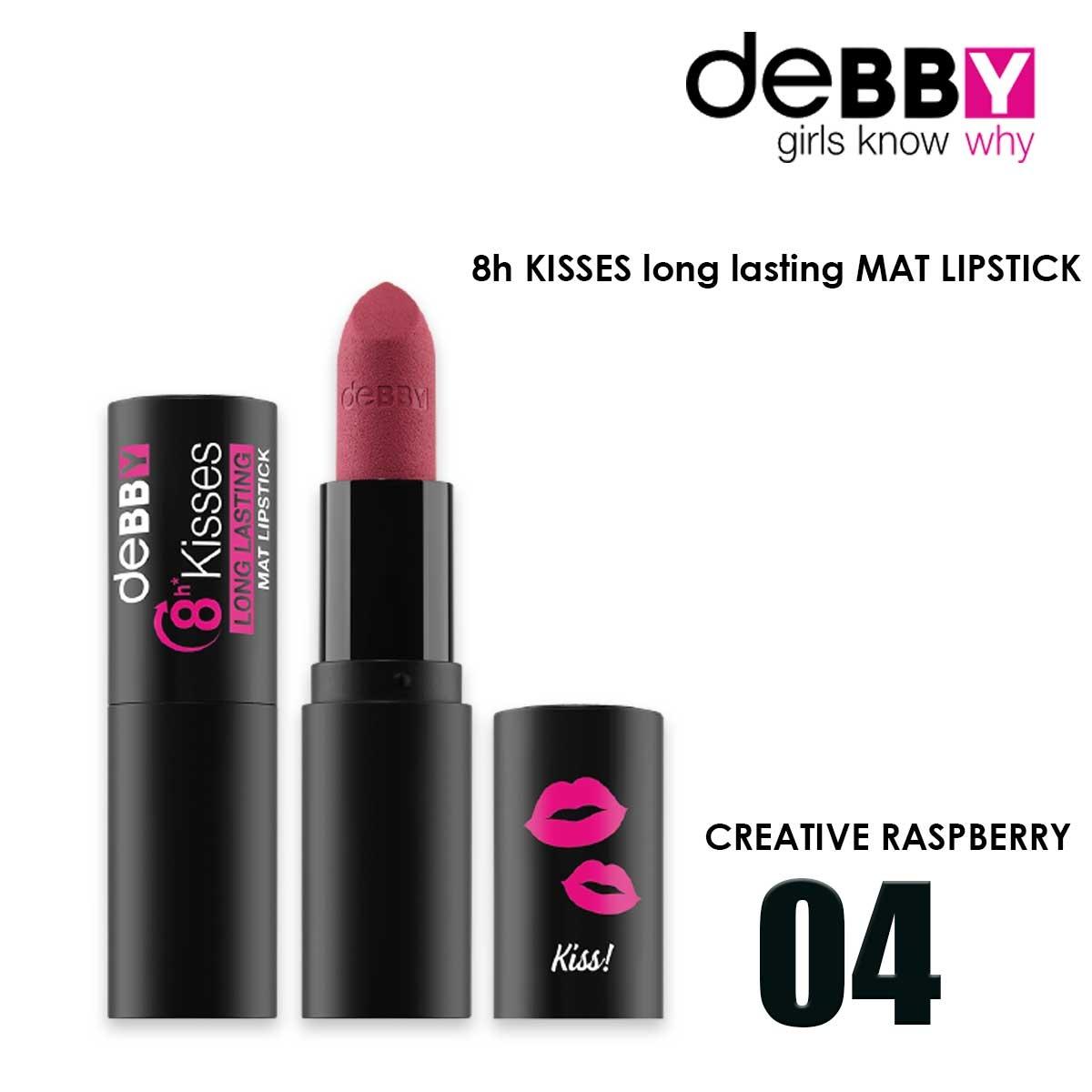 Debby rossetto long lasting mat 8h kisses 04 creative raspberry