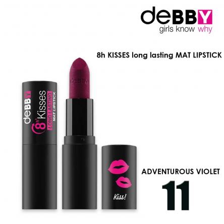 Debby rossetto long lasting mat 8h kisses 11 adventurous violet