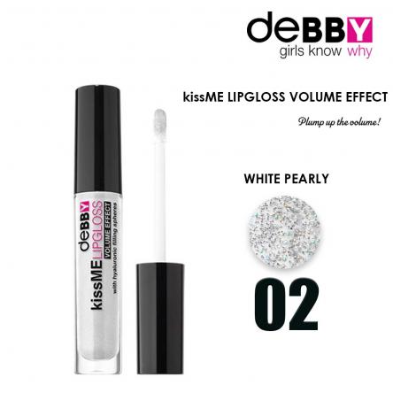 Debby kissme lipgloss volume 02 pearly white
