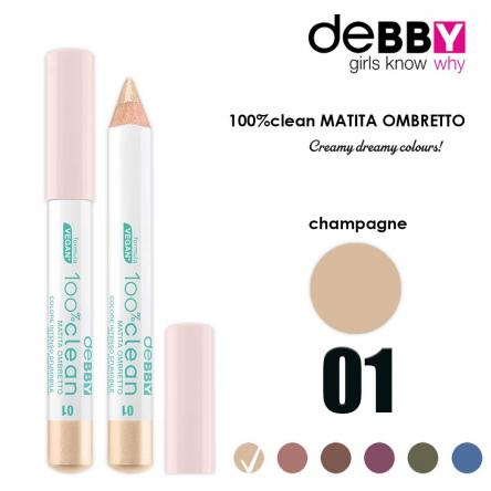 Debby ombretto jumbo 100% clean 01 champagne
