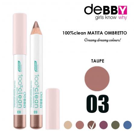 Debby ombretto jumbo 100% clean 03 taupe
