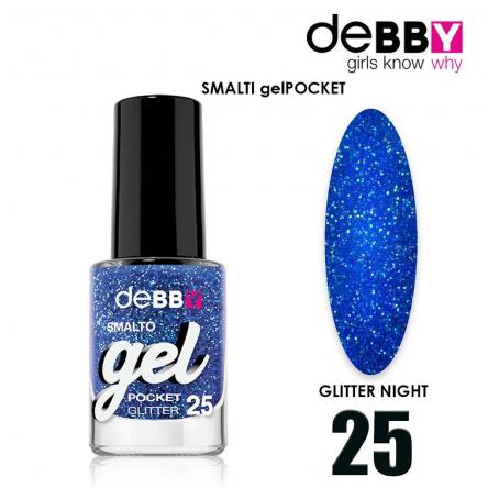 Debby smalto gel pocket 25 glitter night