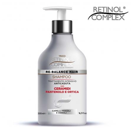 Keratin complex shampoo 500 ml anticaduta ceramidi-pantenolo e ortica