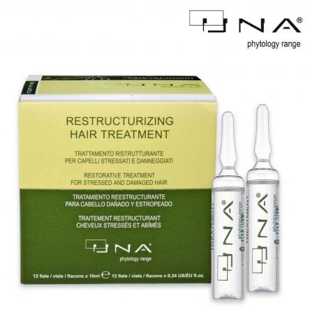 Una restructurizing hair treatment box 12 fiale x 10ml vials