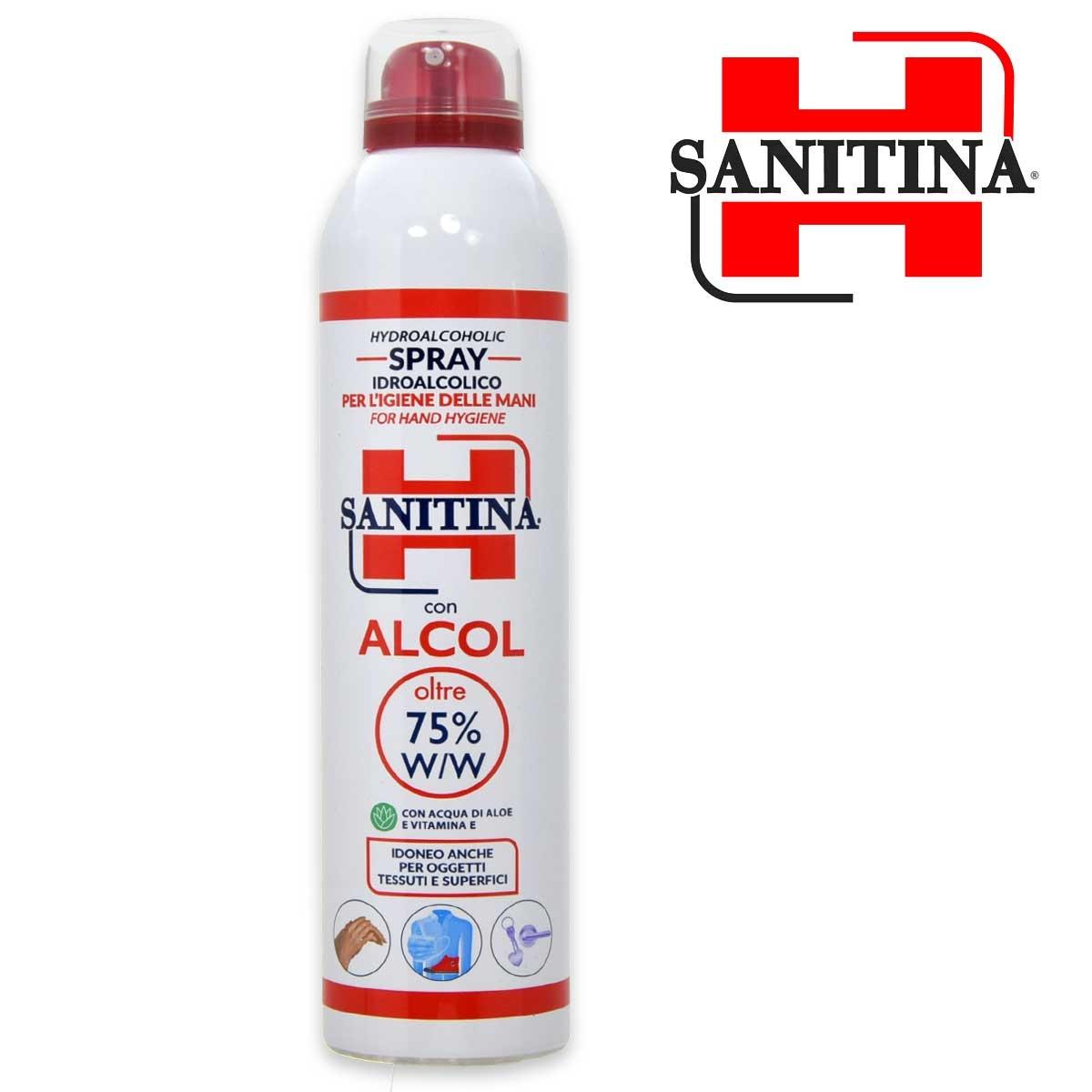 Sanitina spray alcol 75% per l'igiene delle mani, oggetti, superfici  300 ml