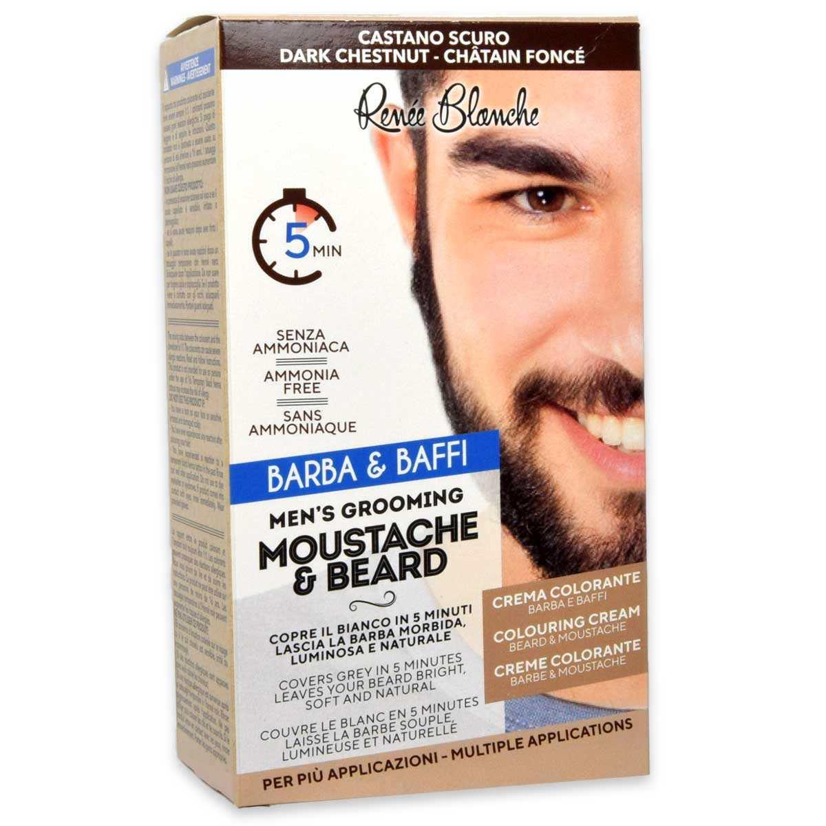 Moustache & beard barba e baffi castano scuro 50 ml