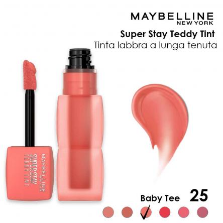 Maybelline teddy tint tinta labbra effetto matte vellutato 25