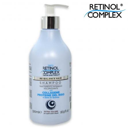 Retinol complex shampoo 500 ml volumizzante collagene e quinoa