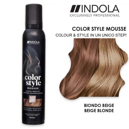 Indola color style mousse 200 ml biondo beige