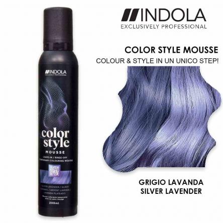 Indola color style mousse 200 ml grigio lavanda