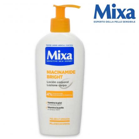 Mixa cica body niacinamide bright crema anti macchie pelle secca e spenta pump 250 ml