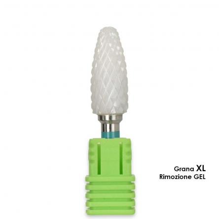 Melcap punta fresa ceramica forma shark grana xl per rimozione gel