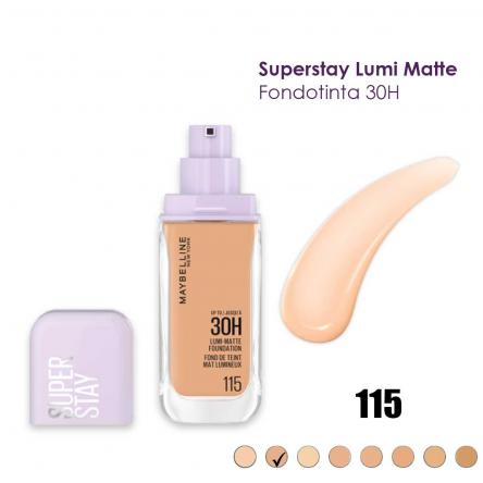Maybelline fondotinta liquido superstay lumi matte 30h n. 115