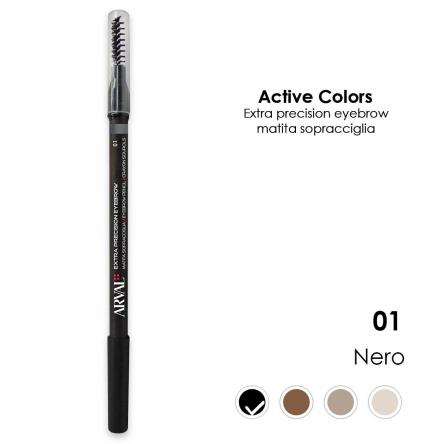 ARVAL Extra precision eyebrow n. 01 - nero    matita sopracciglia - legno