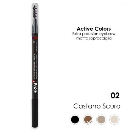 ARVAL Extra precision eyebrow n. 02 - castano scuro  matita sopracciglia - legno