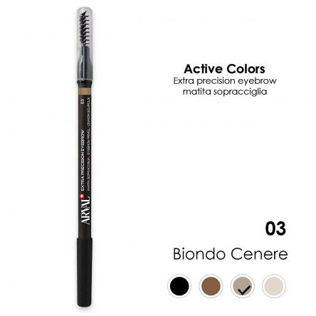 ARVAL Extra precision eyebrow n. 03 - biondo cenere              matita sopracciglia - legno