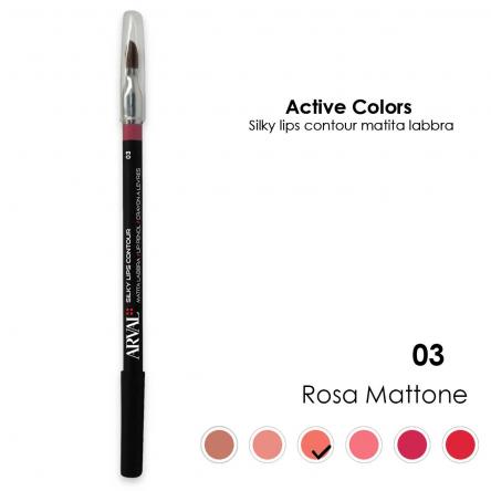 ARVAL Silky lips contour n. 03 - rosa mattone matita labbra - legno