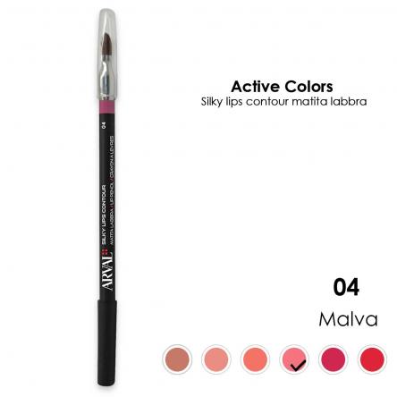 ARVAL Silky lips contour n. 04 - malva matita labbra - legno