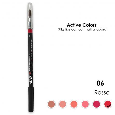 ARVAL Silky lips contour n. 06 - rosso matita labbra - legno