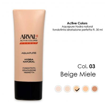 ARVAL AQUAPURE - Hydra-natural n. 03 - beige miele             fondotinta idratazione perfetta  ft 30ml