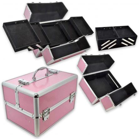 Case alluminio rosa my nail design 32 x 21 x 22 cm