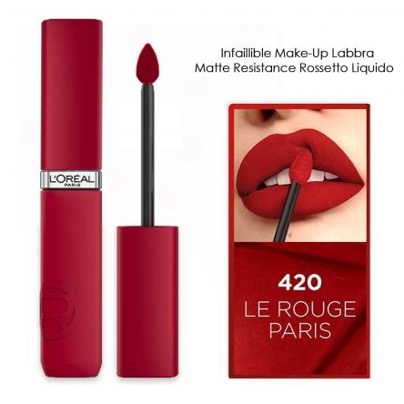 L'oreal rossetto liquido infaillible matte resistance 16h n.420