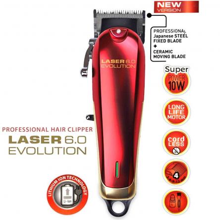 Giubra tagliacapelli laser 6.0 evolution col rosso