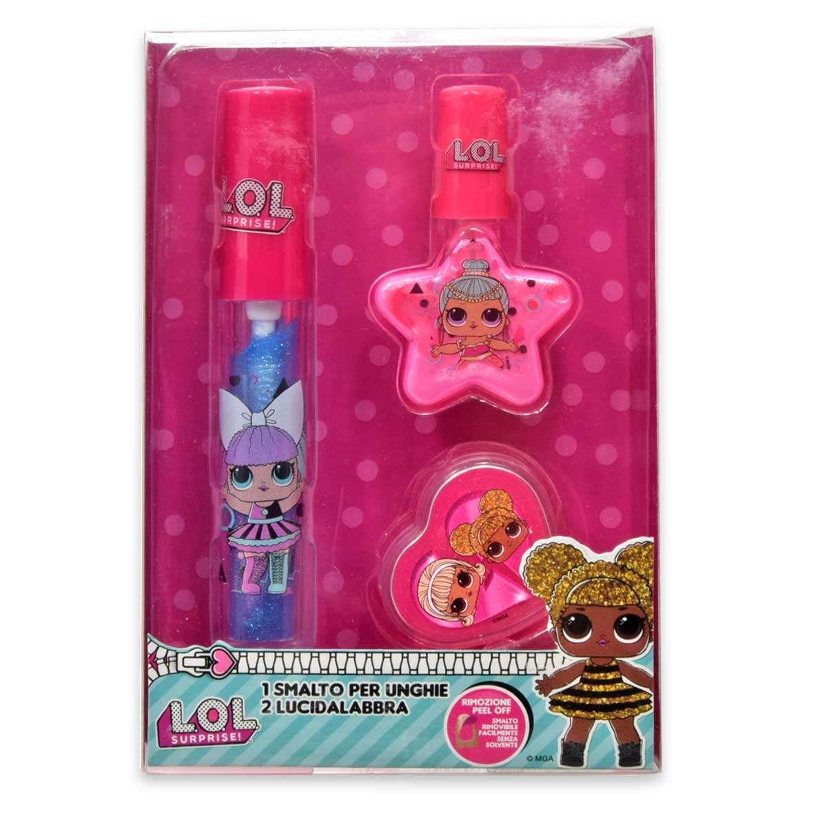 Lol smalto + 2 lucida labbra lol multicolor