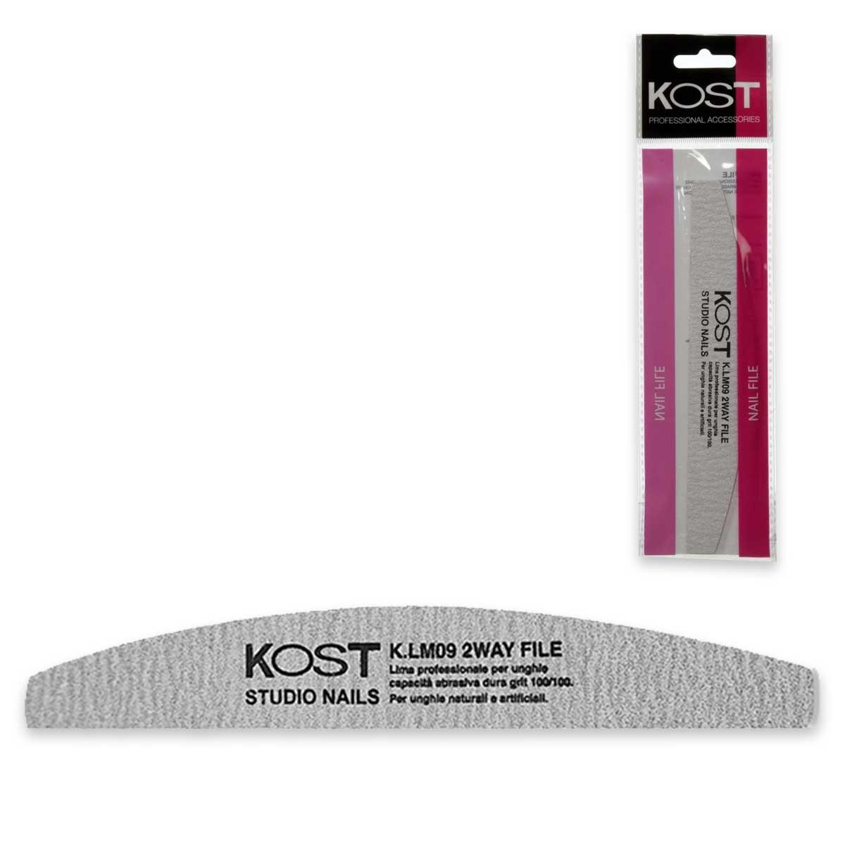 Kost lima per unghie studio nails 2way file grit 100/100 kost lm09