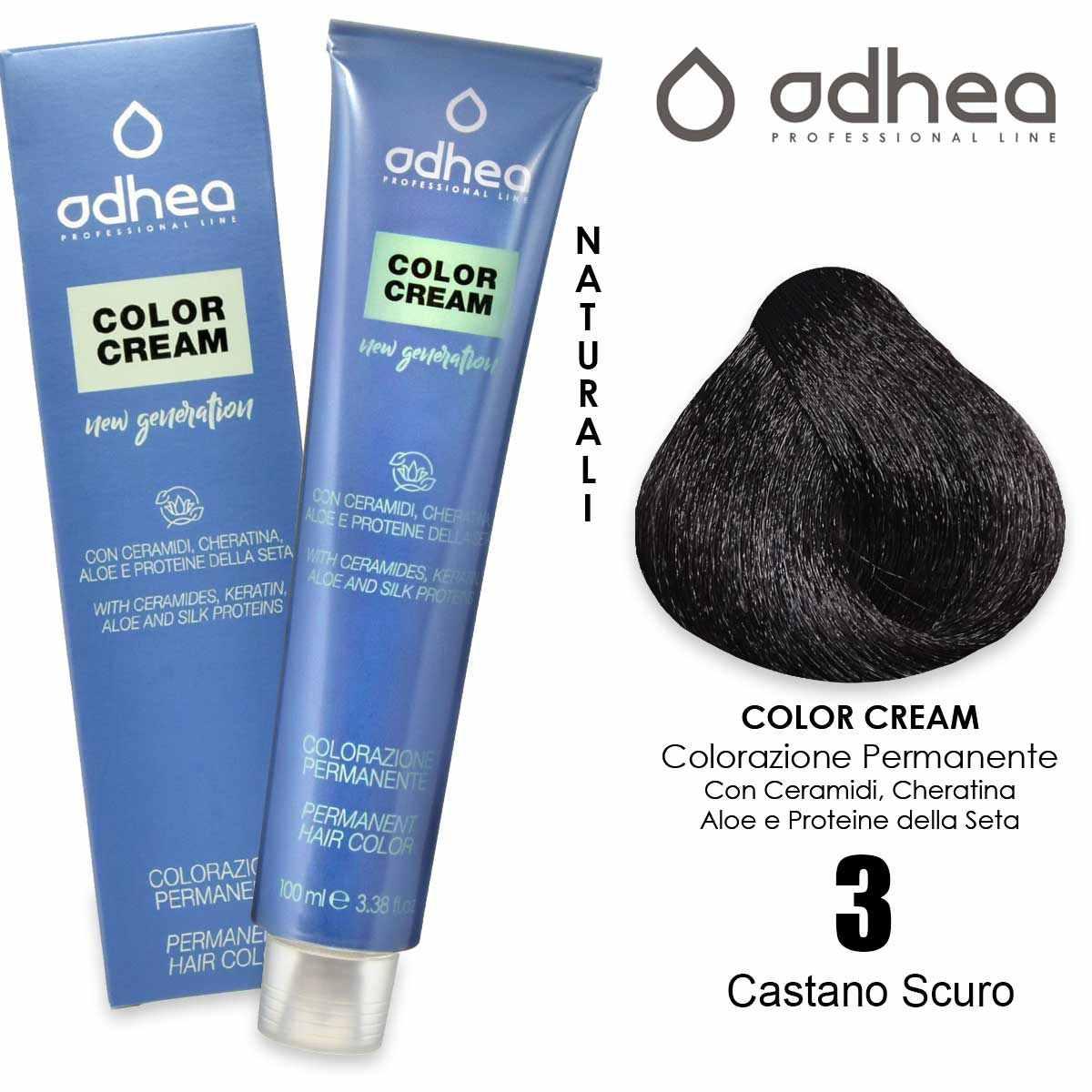 Odhea color cream con ammoniaca 100 ml - 3 castano scuro