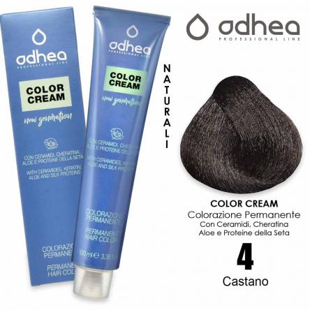 Odhea color cream con ammoniaca 100 ml - 4 castano