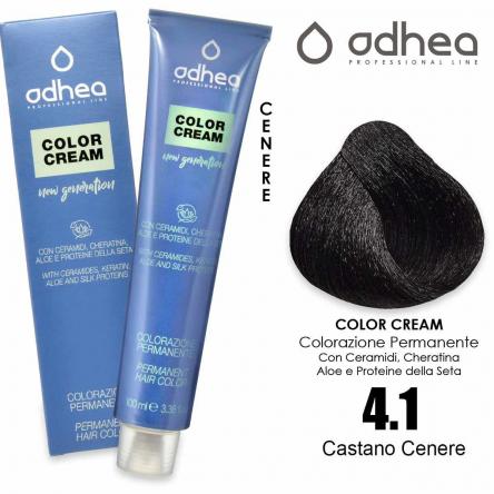 Odhea color cream con ammoniaca 100 ml - 4.1 castano cenere