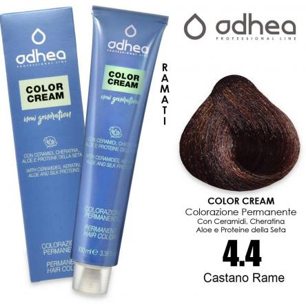 Odhea color cream con ammoniaca 100 ml - 4.4 castano rame