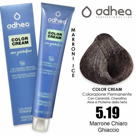 Odhea color cream con ammoniaca 100 ml - 5.19 marrone chiaro ghiaccio