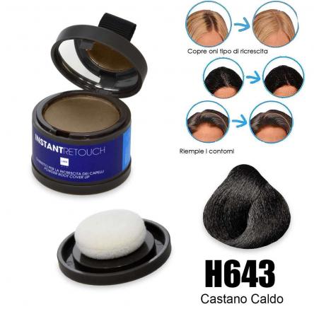 Labor instantretouch ombretto per la ricrescita dei capelli colore castano caldo
