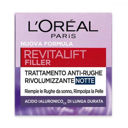 L'oreal revitalift filler trattamento anti rughe notte rivolumizzante 50 ml