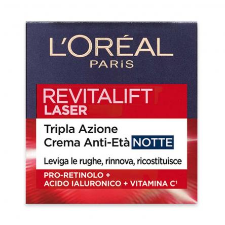 L'oreal revitalift laser tripla azione crema anti eta' notte 50 ml