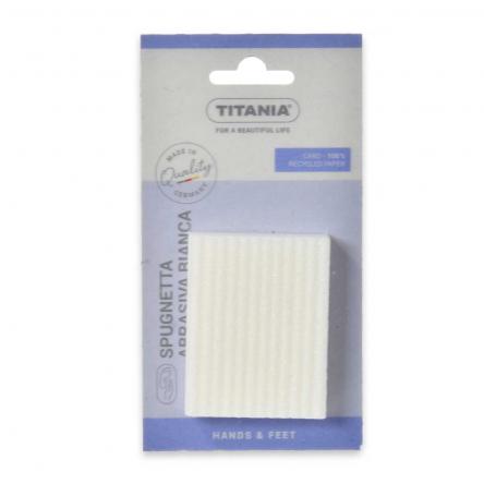 Titania spugna abrasiva bianca