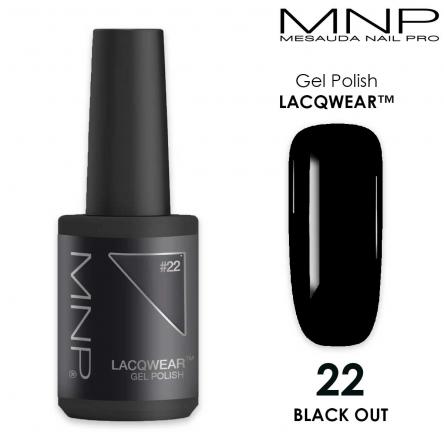 MESAUDA LACQWEAR MNP 10 ML Gel Polish 22 Black Out
