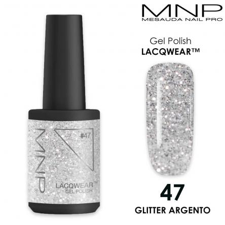 MESAUDA LACQWEAR MNP 10 ML Gel Polish 47 Glitter Argento