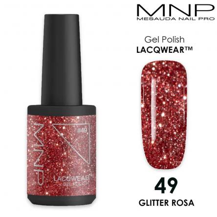 MESAUDA LACQWEAR MNP 10 ML Gel Polish 49 Glitter Rosa