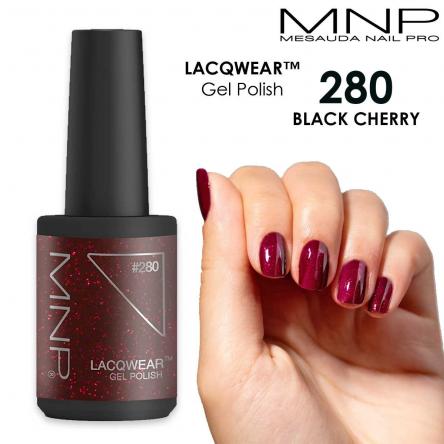 MESAUDA LACQWEAR MNP 10 ML Gel Polish 280 BLACK CHERRY