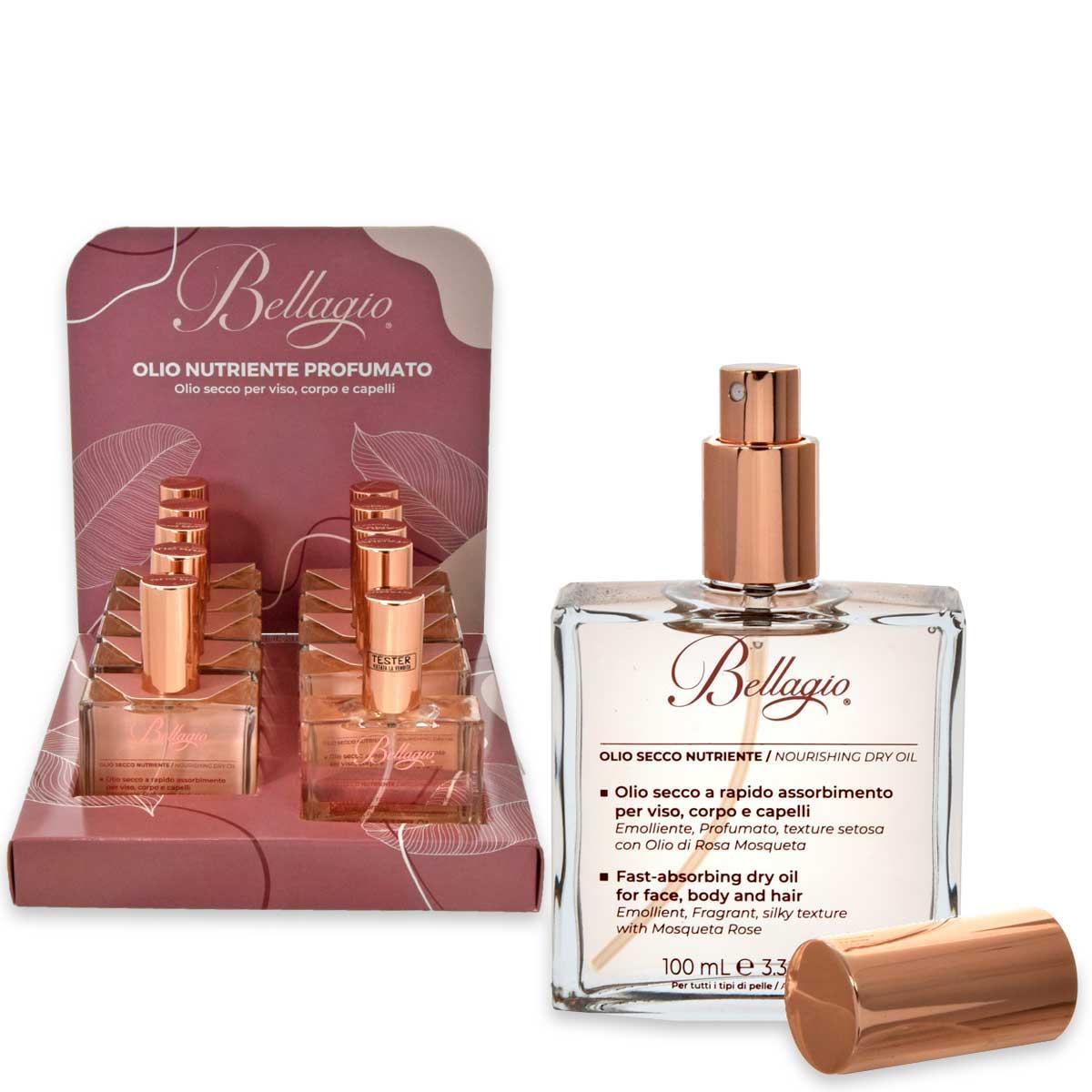 Expo banco bellagio - olio secco viso-corpo-capelli  (9 pz 100 ml + 1 tester)