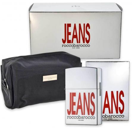 Rocco barocco jeans man edt 75 ml + pochette