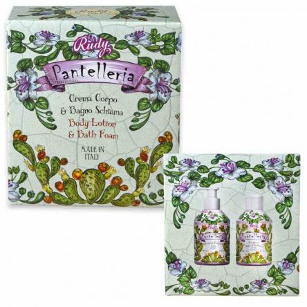 Rudy maioliche set pantelleria bagnoschiuma 250 ml + crema corpo 250 ml