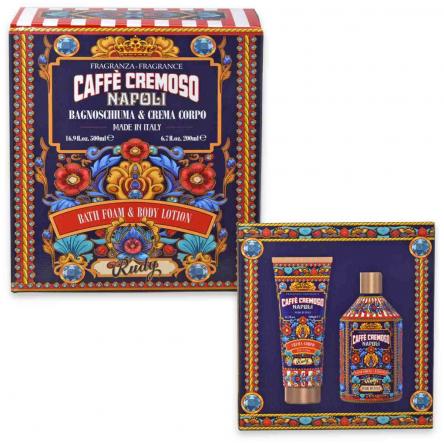 Rudy maioliche set caffe' bagnoschiuma 500 ml + crema corpo 250 ml