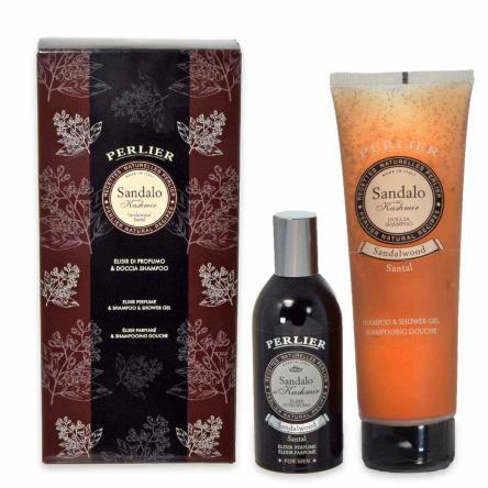 Perlier coffret bagno doccia 250 ml + profumo elisir 100 ml sandalo